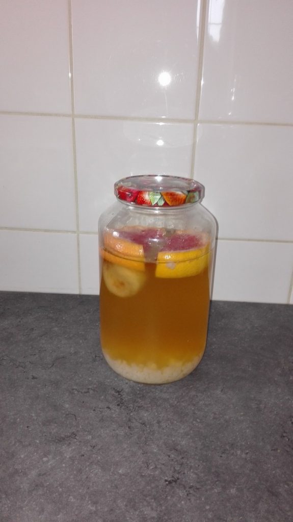 kefir de fruits prêt à filtrer